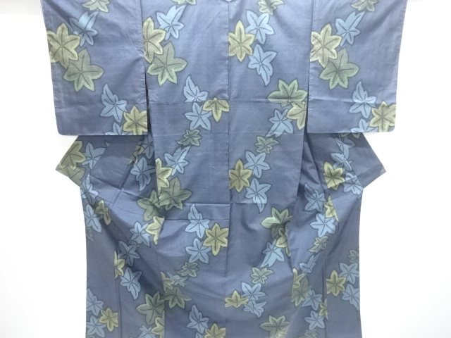 JAPANESE KIMONO / UNUSED TSUMUGI / WOVEN MAPLE 